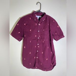 Men’s Old Navy Button-Down Short Sleeve T-Shirt—Medium